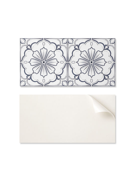 Set Vinyl Kacheln Dekoration Küche Oder Badezimmer Blumenmuster Fliese 6x60x30 cm