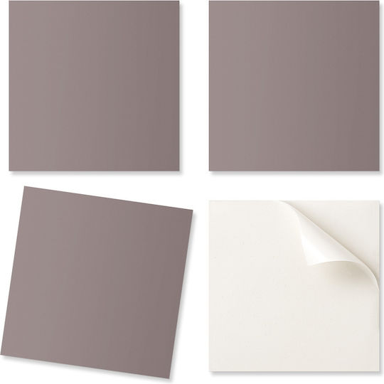 Set Gedruckter Vinyl-Kacheln Schlafzimmer Dekoration Beige 4x50x50 cm
