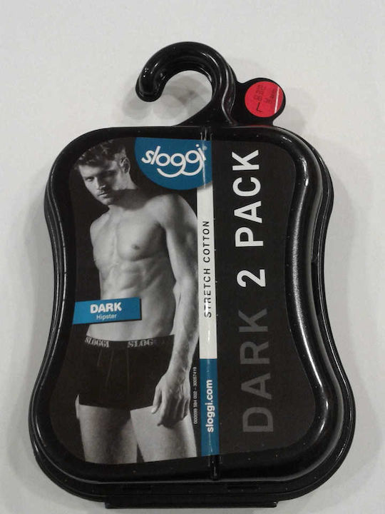 Sloggi Hipster Boxershorts 2Pack Schwarz-Schwarz