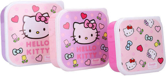 Vintage Lovers Plastic Kids' Dinner Set Hello Kitty Multicolour