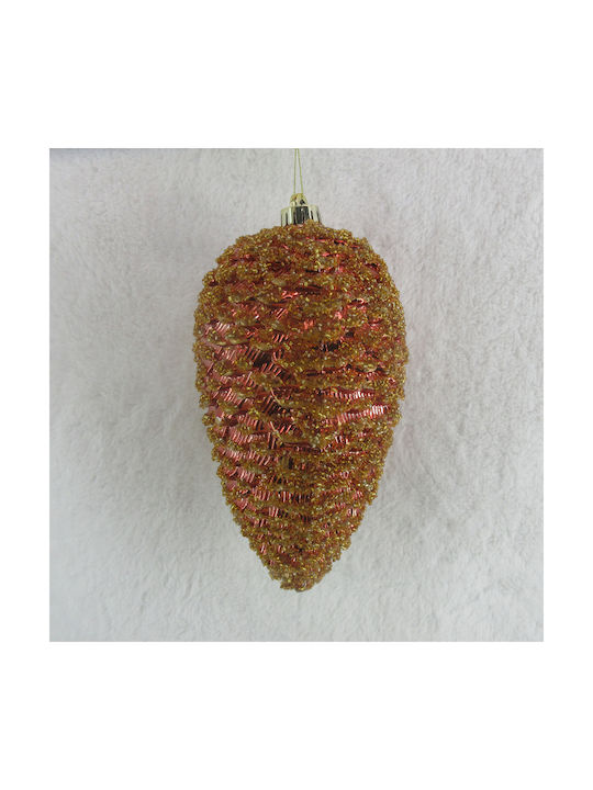 Set of 4 Large Plastic Copper Ball Ornaments 13cm