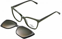 Clark K1564 C2 54 Prescription Eyeglass Frames Clip-On