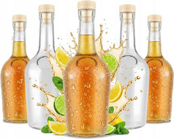 Σετ 40 Γυάλινα Μπουκάλια Gloria 500ml Μπουκάλι Χυμούς Λικέρ + Καπακι