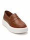 Δερμάτινα Ανδρικά Loafers σε Ταμπά Χρώμα
