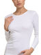 Long Sleeve White Women's Undershirt