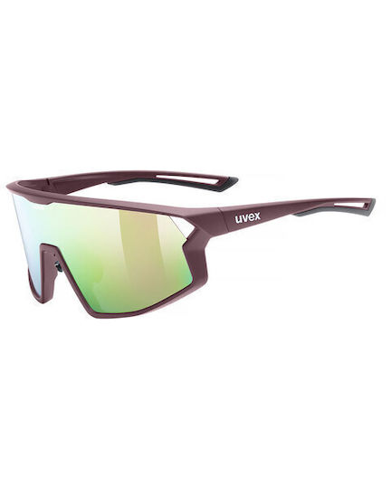 Uvex Cycling Glasses With Pink Frame And Mirror Lenses