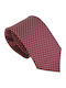 Men's Silk Tie Printed Pattern In Burgundy Colour