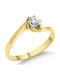 Ortaxidis Inel Din Aur 14 Carate Cu Zircon