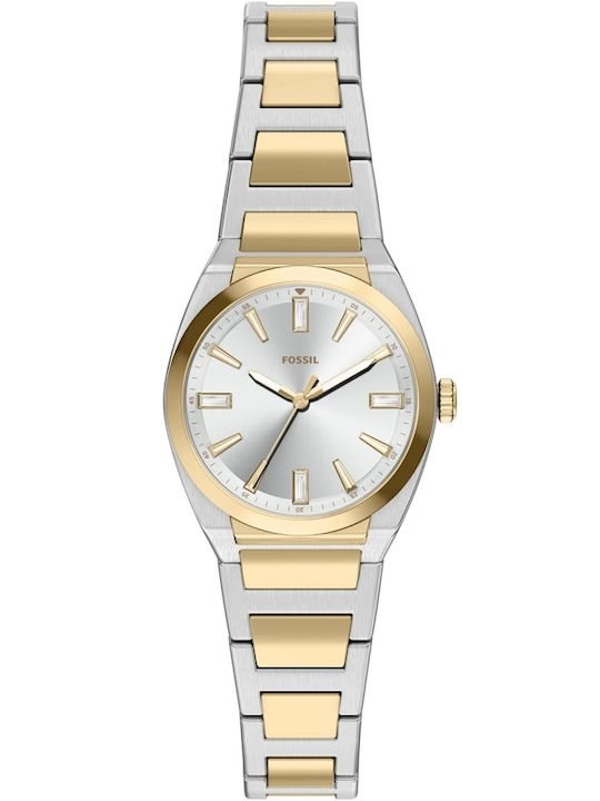 Fossil Trei Ceasuri Dama 27mm Baterie Cu Brățară Din Metal Argintie