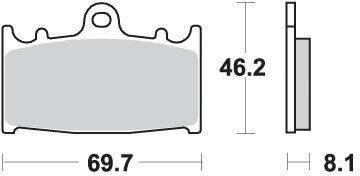 SBS Motorradbremsbeläge Kh158 Street Standard Keramik Schwarz