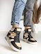 Adidași Flatforms Tip Botine Negri Pentru Femei