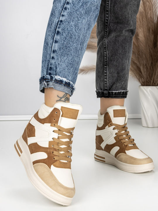 Adidași Flatforms Tip Botine Kaki Pentru Femei