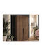 Hartford 603 Double Door Wardrobe with Mirror Black 100x52x202cm