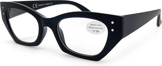 Optosquad Damenteilese Lesebrillen +1.75 in Schwarz Farbe OPT-036-2
