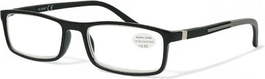 Optosquad Reading Glasses +3.50 In Black Colour WG8735-1