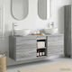 vidaXL Badezimmer Waschtisch-Einheit M49.5xB35xH63cm Grau Sonoma