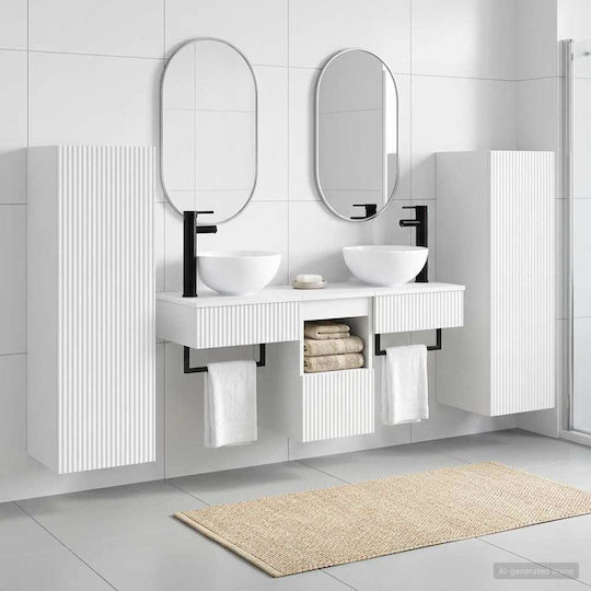 vidaXL Πάγκος χωρίς Νιπτήρα Μ33xΒ34.5xΥ100cm Λευκό
