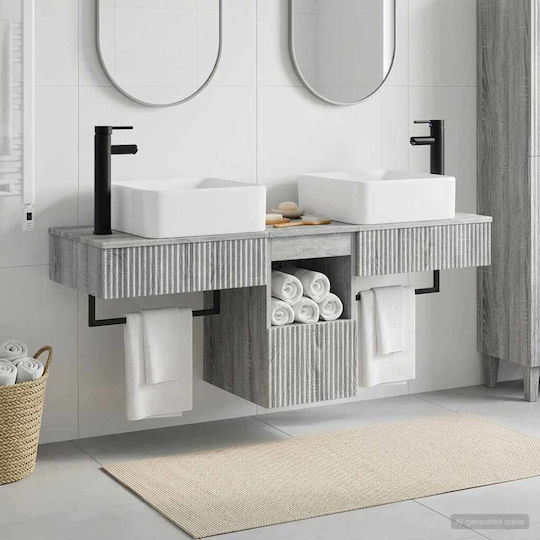 vidaXL Bathroom Vanity Unit Without Sink W53xD35xH39cm Grey Sonoma