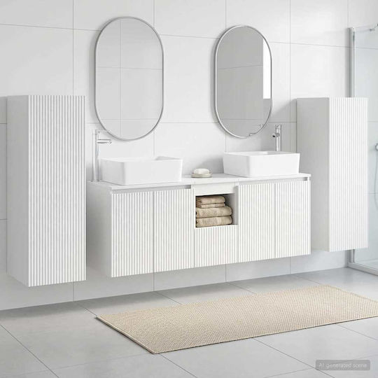 vidaXL Bathroom Vanity Unit Without Sink W33xD34.5xH100cm White