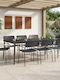 Set Sala De Mese Pentru Exterior 7 Piese Antracit