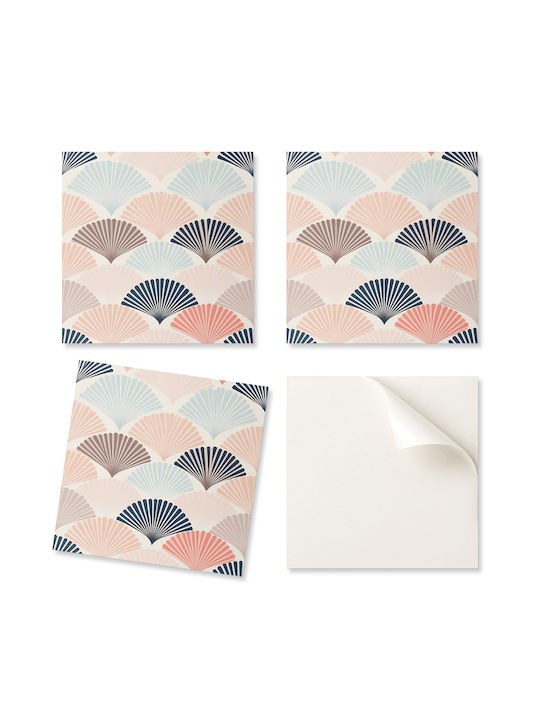 Set Wandsticker Vinyl Wellenform Ventilator 4x50x50 cm