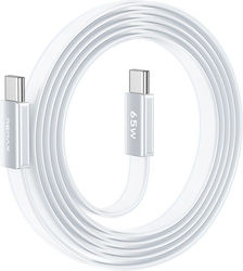 Remax Равен кабел USB-C мъжки - USB-C 65W PD Бя...