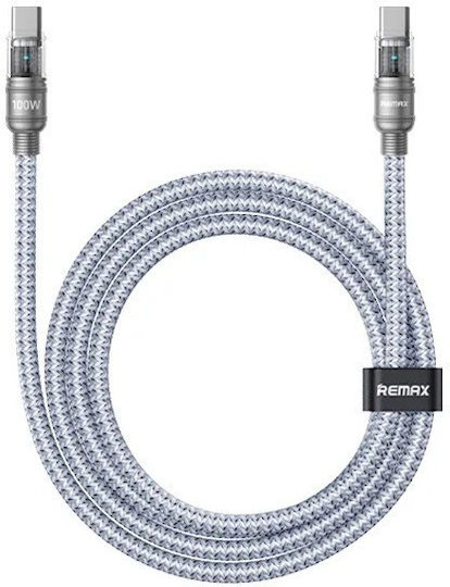 Remax LED Geflochtenes USB Typ-C Kabel männlich - USB-C 100W CB29
