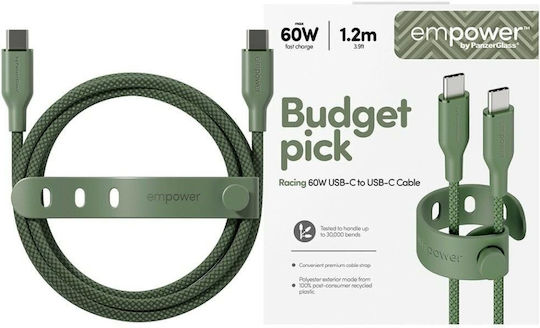 PanzerGlass USB Typ-C Kabel männlich - USB-C 60W PD Grünes 1,2m EM84533