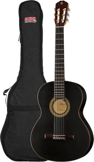 Alhambra 1c Klassische Gitarre 4/4 Schwarz Satin Tasche Bundle