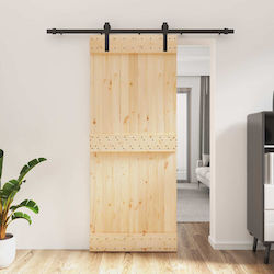 Vidaxl Ușă Glisantă Negru Natural 85 X 210 Cm