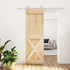 vidaXL Ușă glisantă Natural Alb 70 x 210 cm