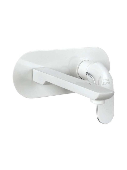 Laveo Set De Mixere Și Guriță Robineți Încorporați Pentru Lavabo Alb