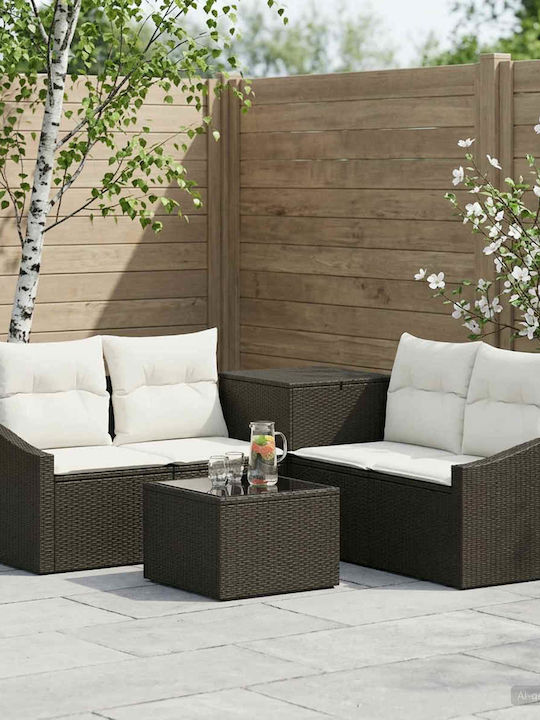Set Cameră De Zi Pentru Exterior 6 Piese Negru ...