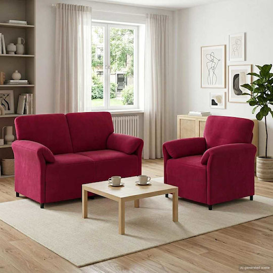 vidaXL Wohnzimmermöbel-Set Offenes 2-Sitzer & Sessel