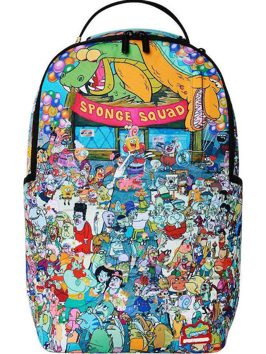 Sprayground School Backpack Junior High-High School with Water Bottle Holder Spongebob Big Ocean Party 29 x 15 x 45cm