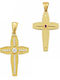 Senzio Belibasakis Women's Gold Cross 9K Double Sided Without Chain