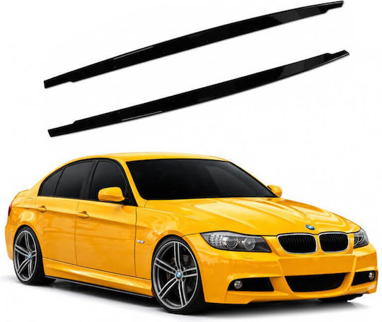 Additional Side Door Sill Bmw 3 E90/e91 05-11 E92/e93 06-14 Glossy Black Abs Plastic 2 Pieces