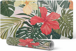 Desk Protective Pad Tropical Flowers Leaves Pri...