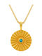 Bizoutaki Necklace From Gold Plated Silver Turquoise