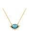 Bizoutaki Necklace From Gold Plated Silver Blue