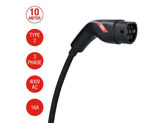 Carpoint Electric Vehicle Charging Cable Type2>2 16a 3ph 10 Meter 0290016