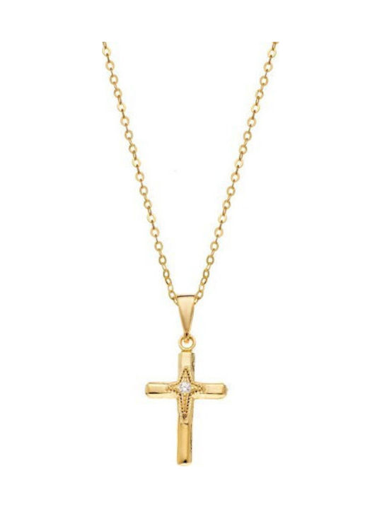 Senza Women's Cross from Gold Plated Silver