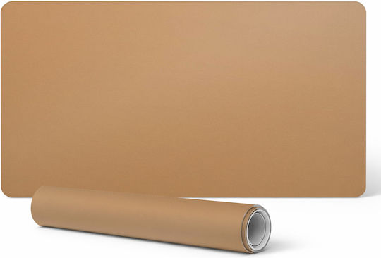 Vinyl Desk Pad Elegant Orange Print 100x50 cm