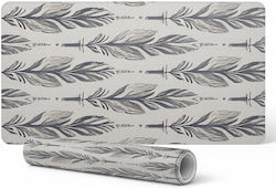 Vinyl Desk Mat Feather Print Horizontal Layout ...