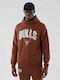 Brauner Sweatshirt mit Kapuze