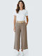 Damenhose mit Gummiband in lockerer Passform Braun