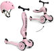Scoot & Ride Kinderroller Highwaykick 1 & Kranos XXS Rosa 3-Rad mit LED-Beleuchtung für 5+ Jahre Rossa