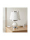 Keskor Ceramic Table Lamp for E14 Fitting with White Shade and Base