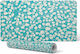 Tulup Σουμέν Γραφείου Vinyl Blumen- und Blättermuster 90x45 cm