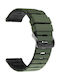 Силиконова каишка Hybrid Xiaomi Watch S5 46mm Xiaomi Watch 5 47mm Черен Армейско зелено